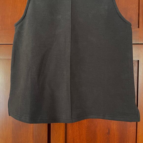 OGL Turtleneck Split Hem Top Sleeveless FuzzLuxe Deep Grey Size Medium - Picture 4 of 6